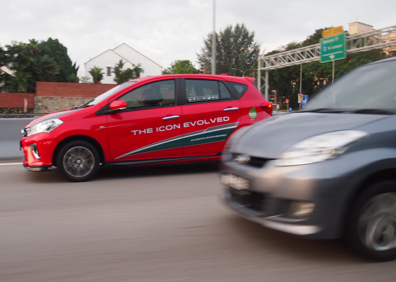 The Perodua Myvi, old and new. – Daniel Fernandez pic, November 5, 2020