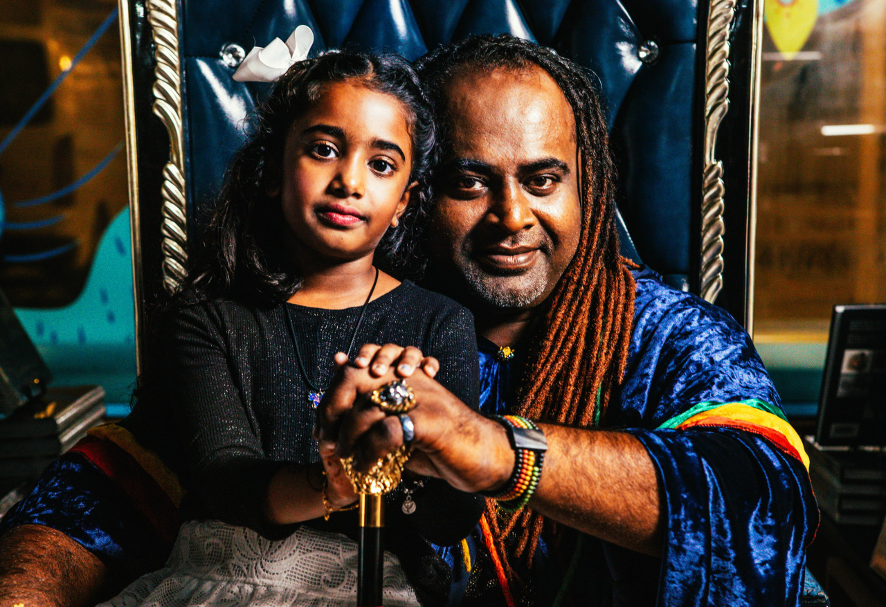 Sasi The Don with his daughter Shanaiya Lakshmi. – Pic courtesy of Sasi the Don