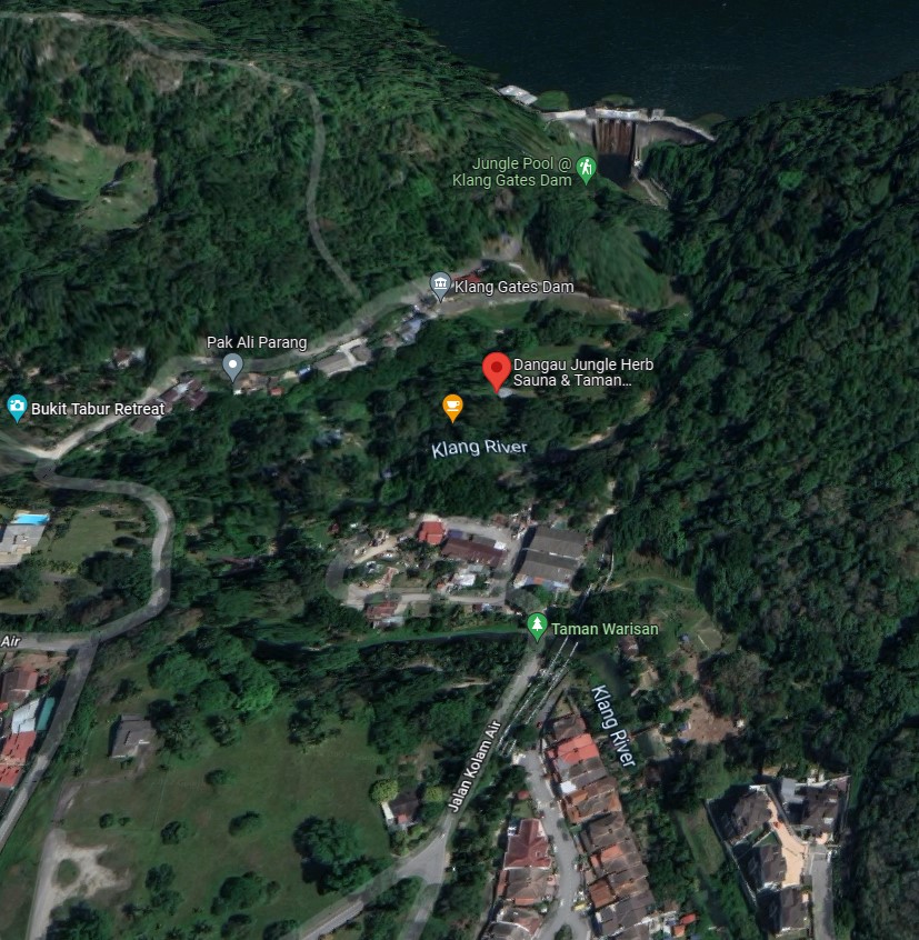 Map showing the strategic location of Bukit Tabur. – Google Maps screenshot, July 22, 2022