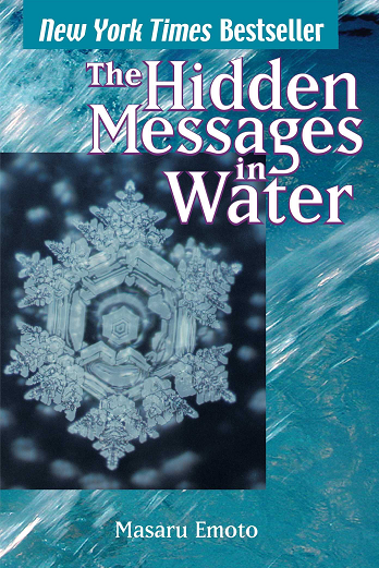 In this book Dr Masaru Emoto explains his experiments on the relationship between sound and water. – Wikimedia pic