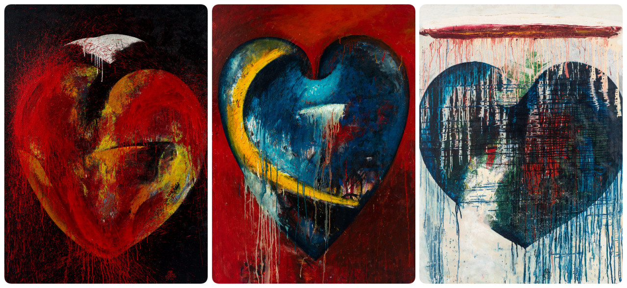 (L-R) Heart I, Heart II and Heart III. – Courtesy of HOM Art Trans