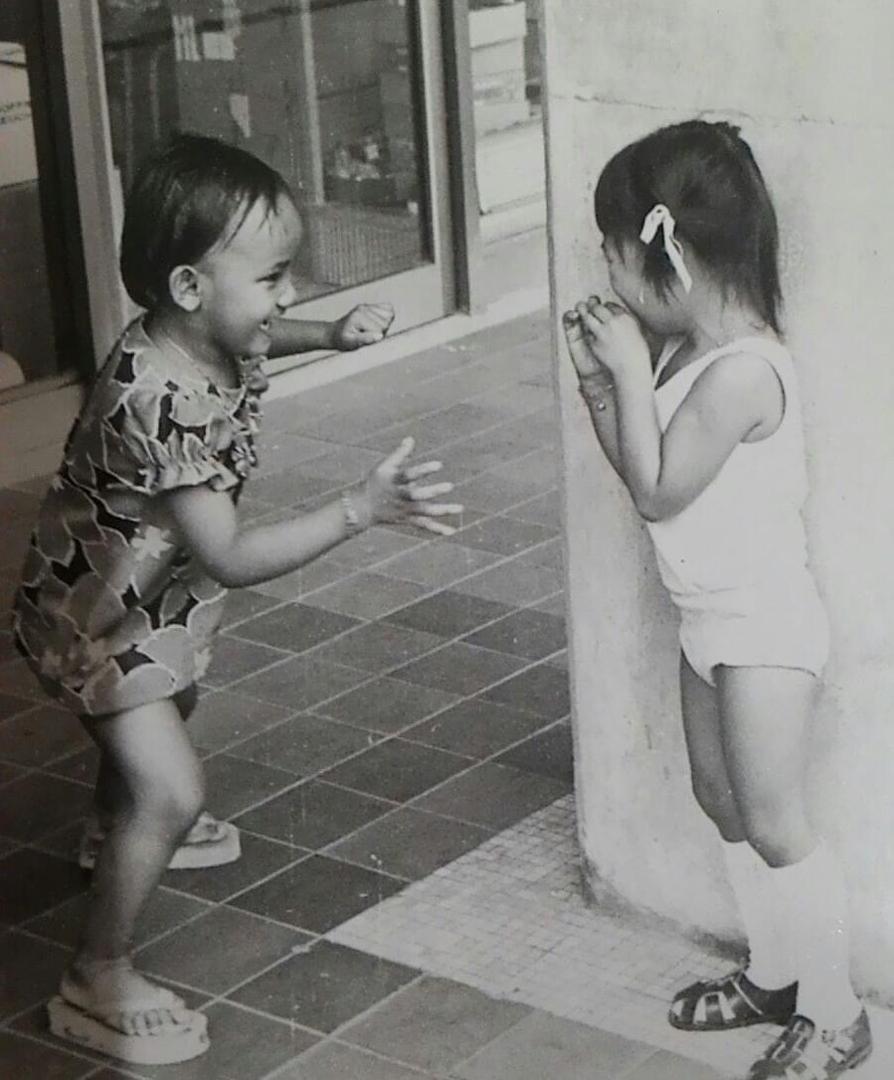 The writer as young girl (right) and her niece grew up with contrasting fashion senses. – Pic courtesy of Suraya Jamshid