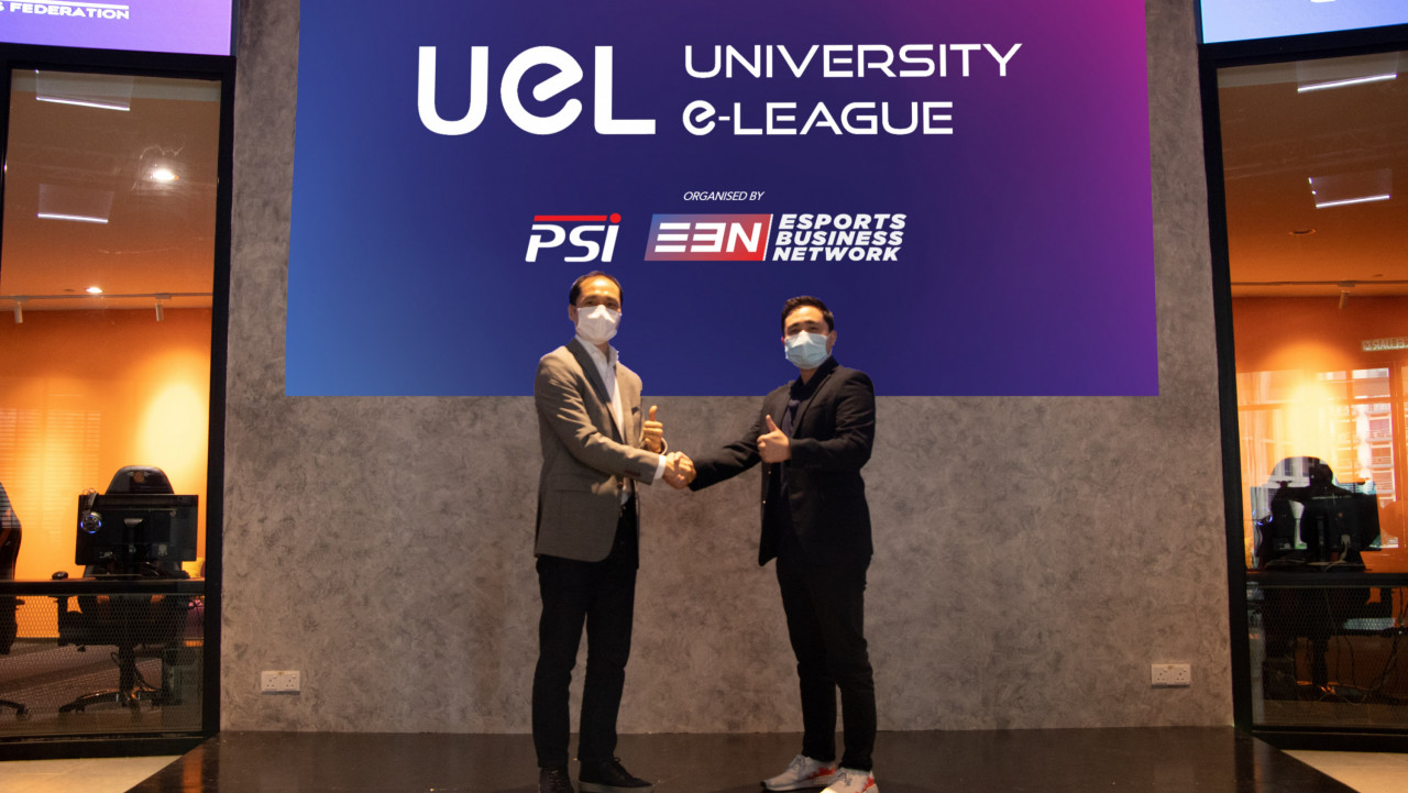 Yong-Chul Yun, Chief Executive Officer of Prime Sports International and  Adrian Gaffor, Group Chief Executive Officer of Esports Business Network  pictured at the signing ceremony and official launch of UEL