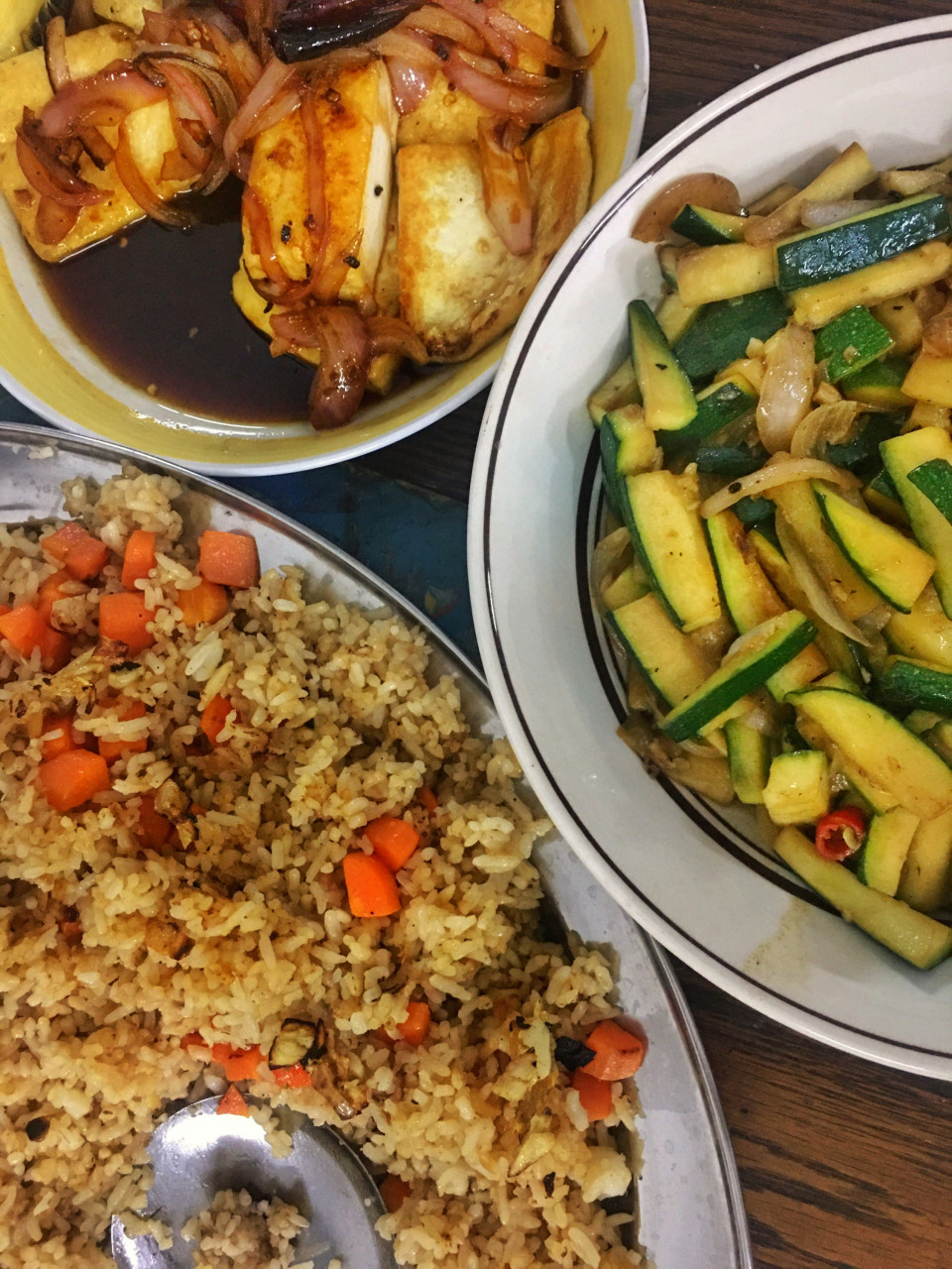 Mummy’s assorted Asian vegan dishes. – Pic courtesy of Davina Goh, November 1, 2020
