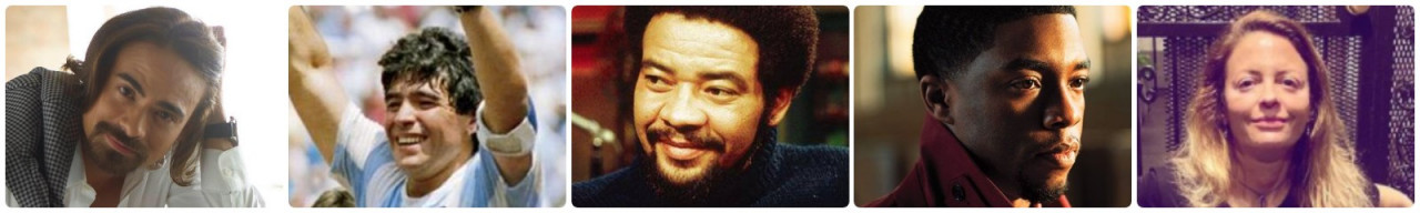(From left) Ashraf Sinclair, Bill Withers, Chadwick Boseman, Diego Maradona, Eddie Van Halen and Elizabeth Wurtzel. – Facebook/ Twitter/ Instagram pix