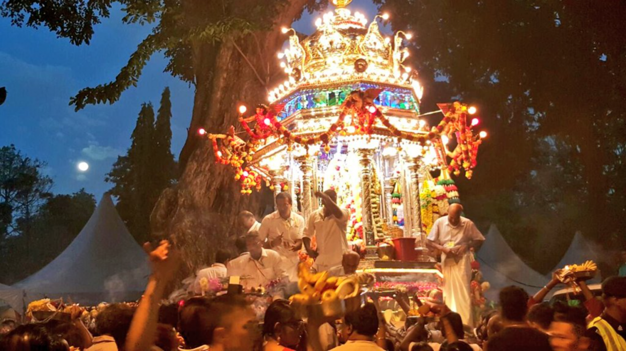 The golden chariot procession, which typically ends at Arulmigu Balathandayuthapani Kovil, has been cancelled altogether this year. – Twitter pic, January 28, 2021