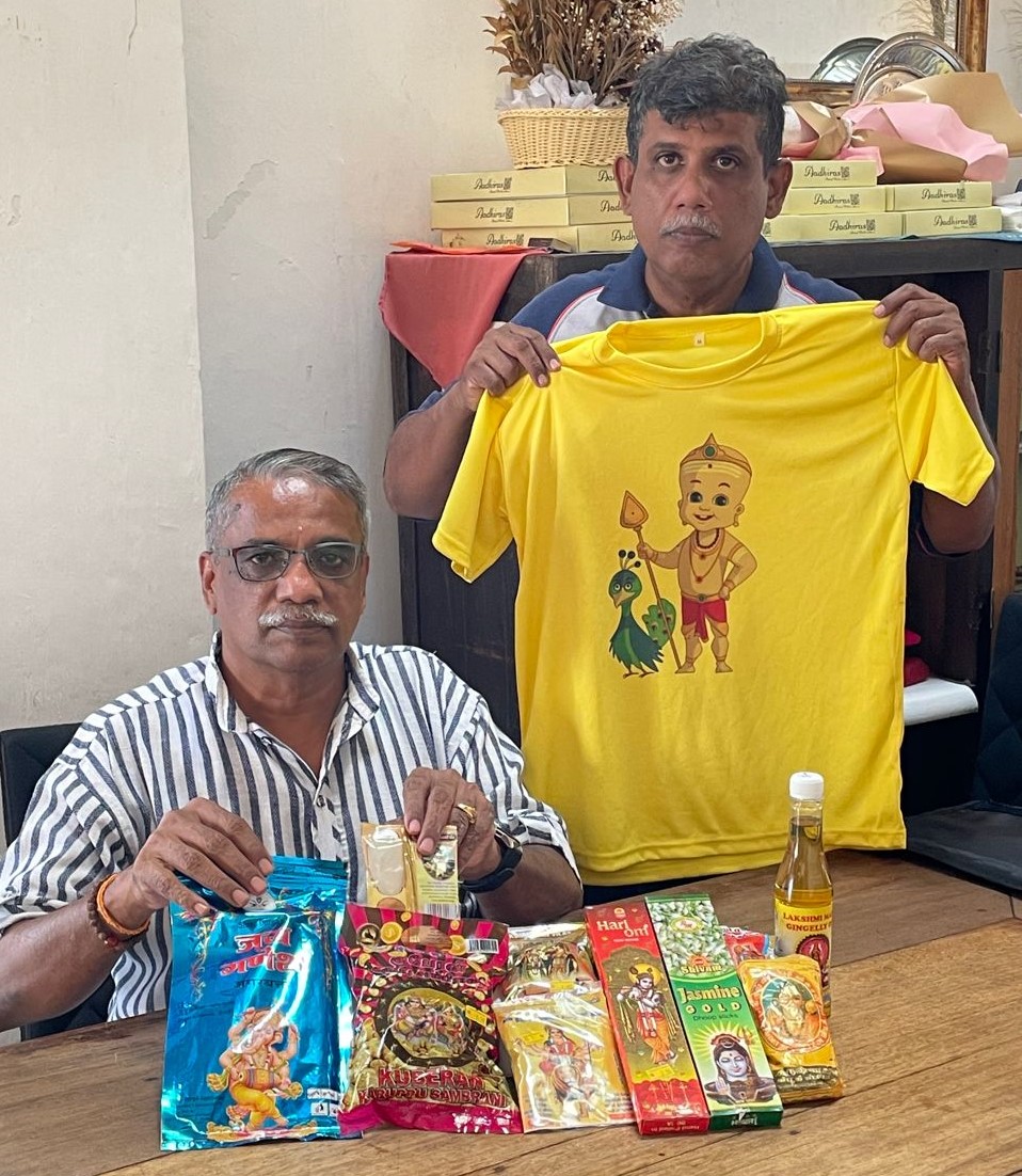 Penang Hindu Association president P. Murugiah (seated) says manipulating such images is a cheap and degrading sales gimmick during Thaipusam and other festivals. – Pic courtesy of Penang Hindu Association, January 16, 2022