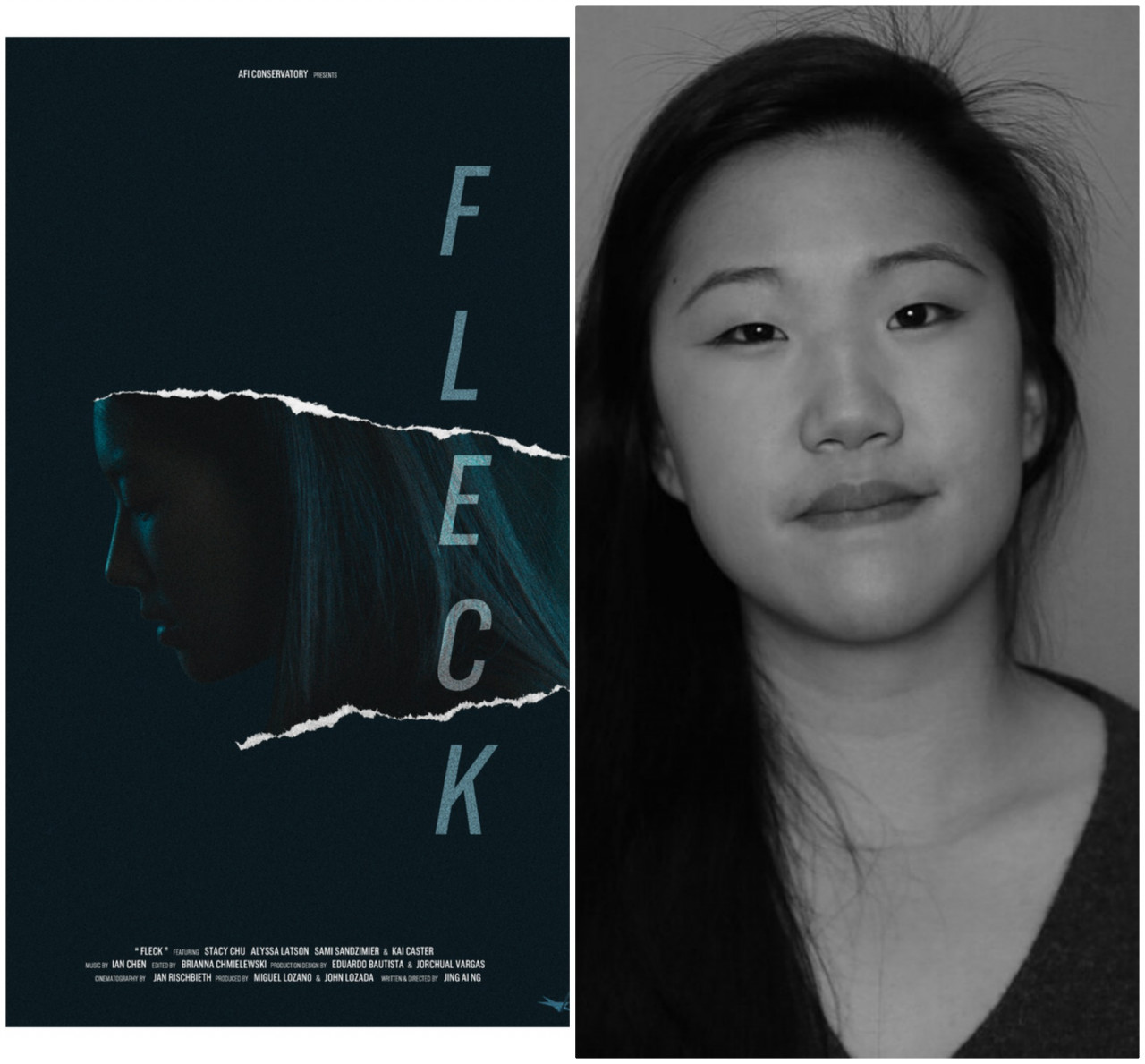 Poster of the movie (left); Jing Ai Ng's personal experience at boarding school in the US played a large part in conveying the film’s emotional weight. – Pic courtesy of Fleck/ Jing Ai Ng
