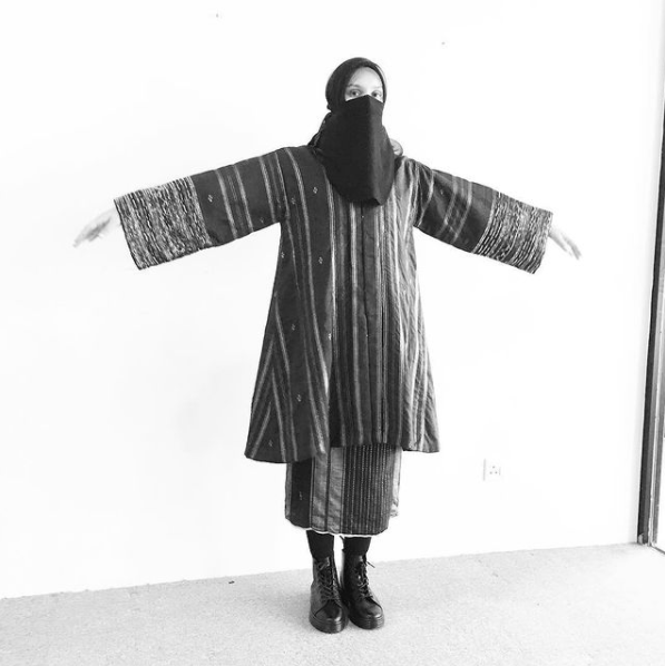 The designer's exclusive avant-garde kimono-inspired creation. – Instagram pic