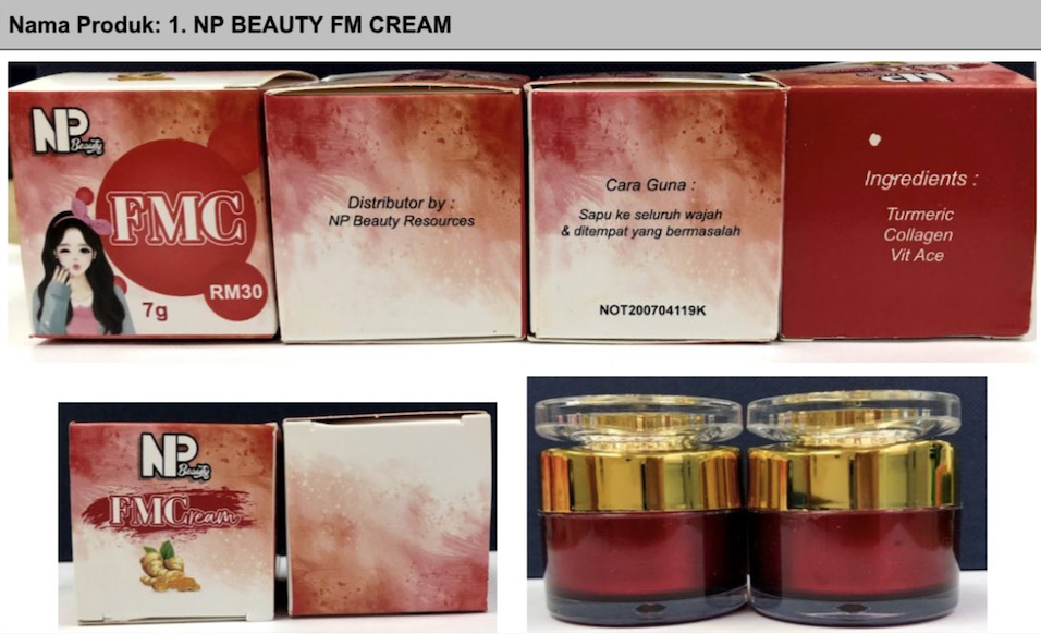 Health director-general Tan Sri Dr Noor Hisham Abdullah says the public should not buy or use the three products, namely NP Beauty FM Cream, NP Beauty FB Cream 7g, and AS'S Beauty Night Cream. – Health Ministry pic, January 8, 2022
