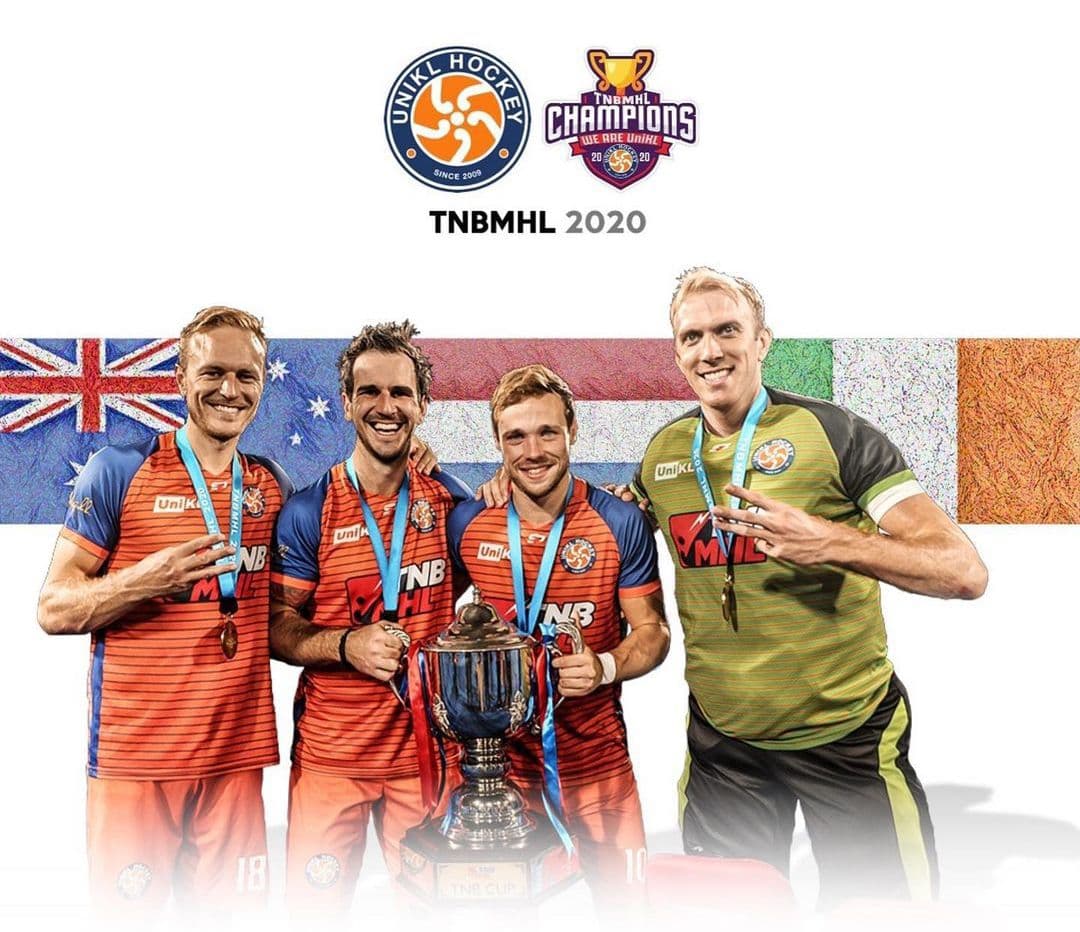 No foreign players in the 2021 edition. 2020 UniKL foreign players from left to right Australian Tim Deavin, Kieran Hovers, Holland Roel Bovendeert and Ireland David Harte. - Pic courtesy of Mirnawan Nawawi