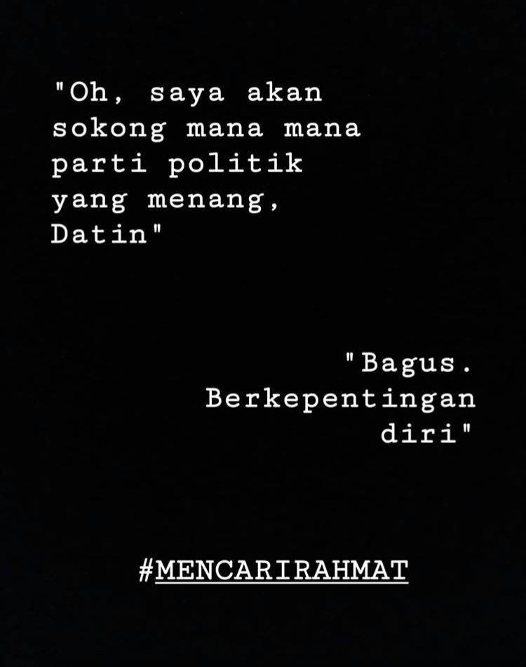 A quote from 'Mencari Rahmat'. – Instagram pic 