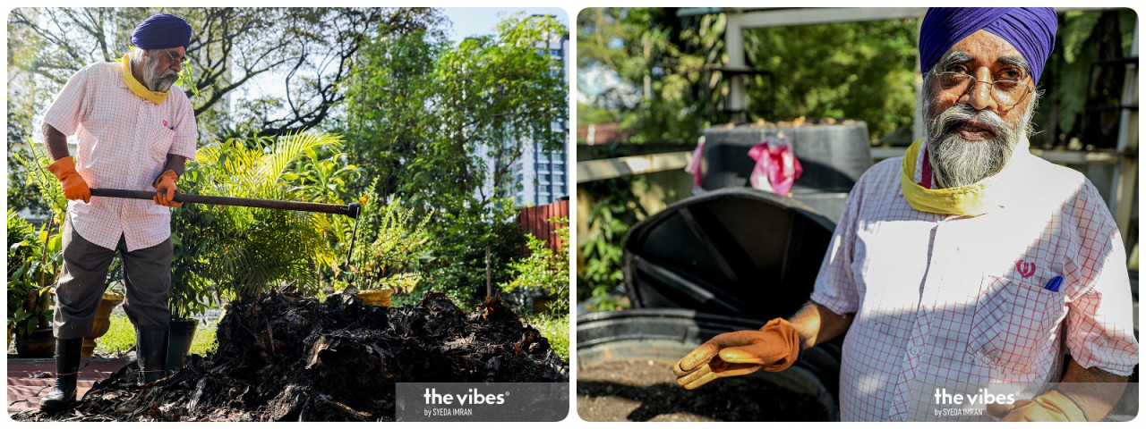 Chamkaur Singh, fondly known as ‘Uncle C.K.’, sees composting as an art and is happy that more people are becoming interested in doing it. — The Vibes pic