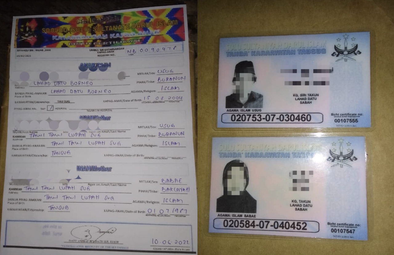 Another image obtained by the Sabah Malaysia Humanitarian Organisation shows an application form for birth certificates (left). – Pic courtesy of Malaysia Humanitarian Organisation, July 28, 2022