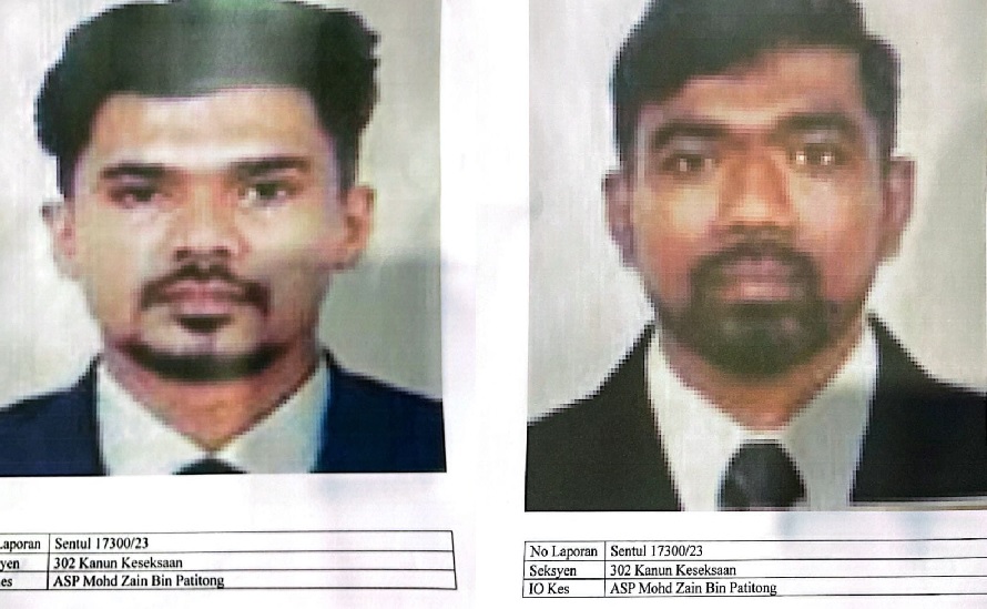 Close-ups of the suspects, believed to be two men from Sri Lanka. – Sentul Police Facebook pic, September 23, 2023