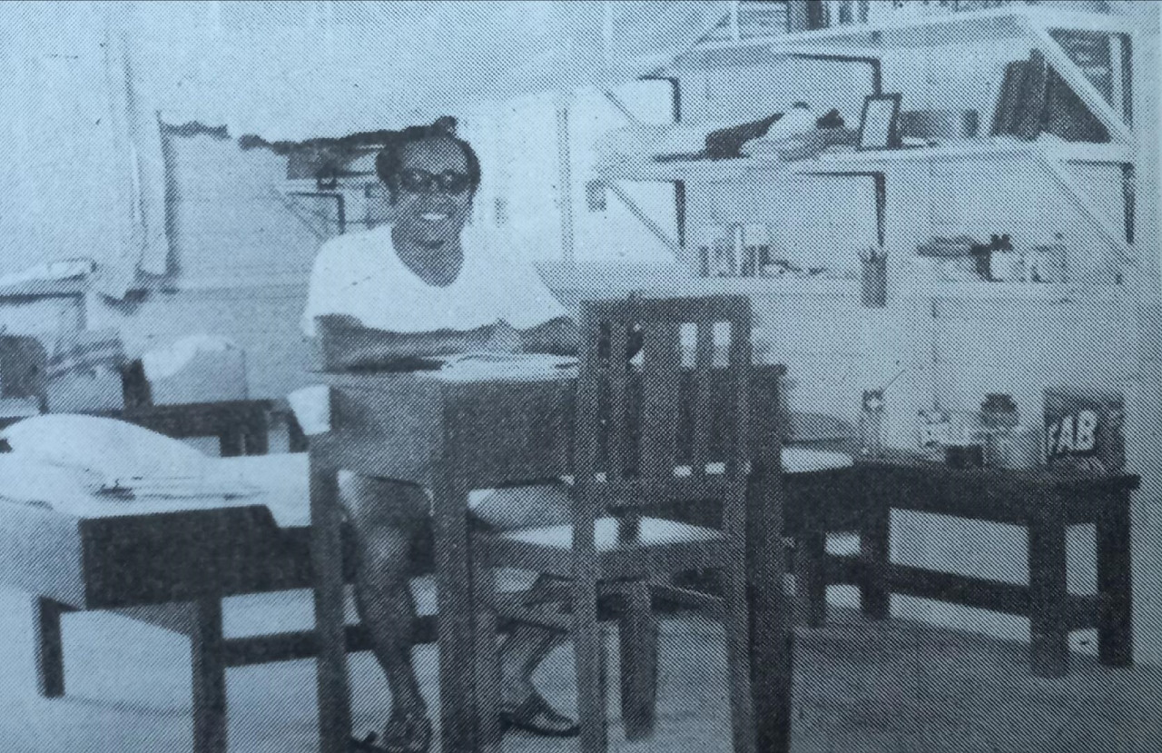 Syed Husin Ali at work in a block at Area 7 of the Kamunting detention camp. – Pic from Two Faces: Detention Without Trial (1996) by Syed Husin Ali, January 3, 2021