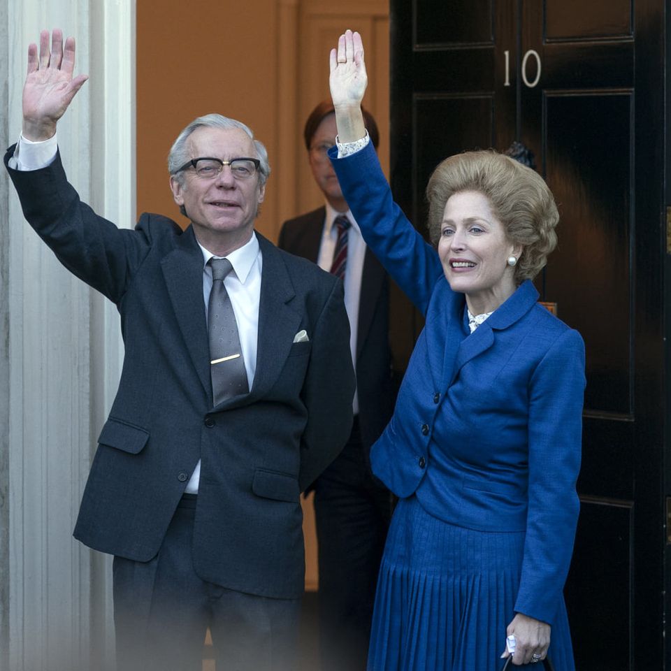 Gillian Anderson as Margaret Thatcher. – Facebook pic