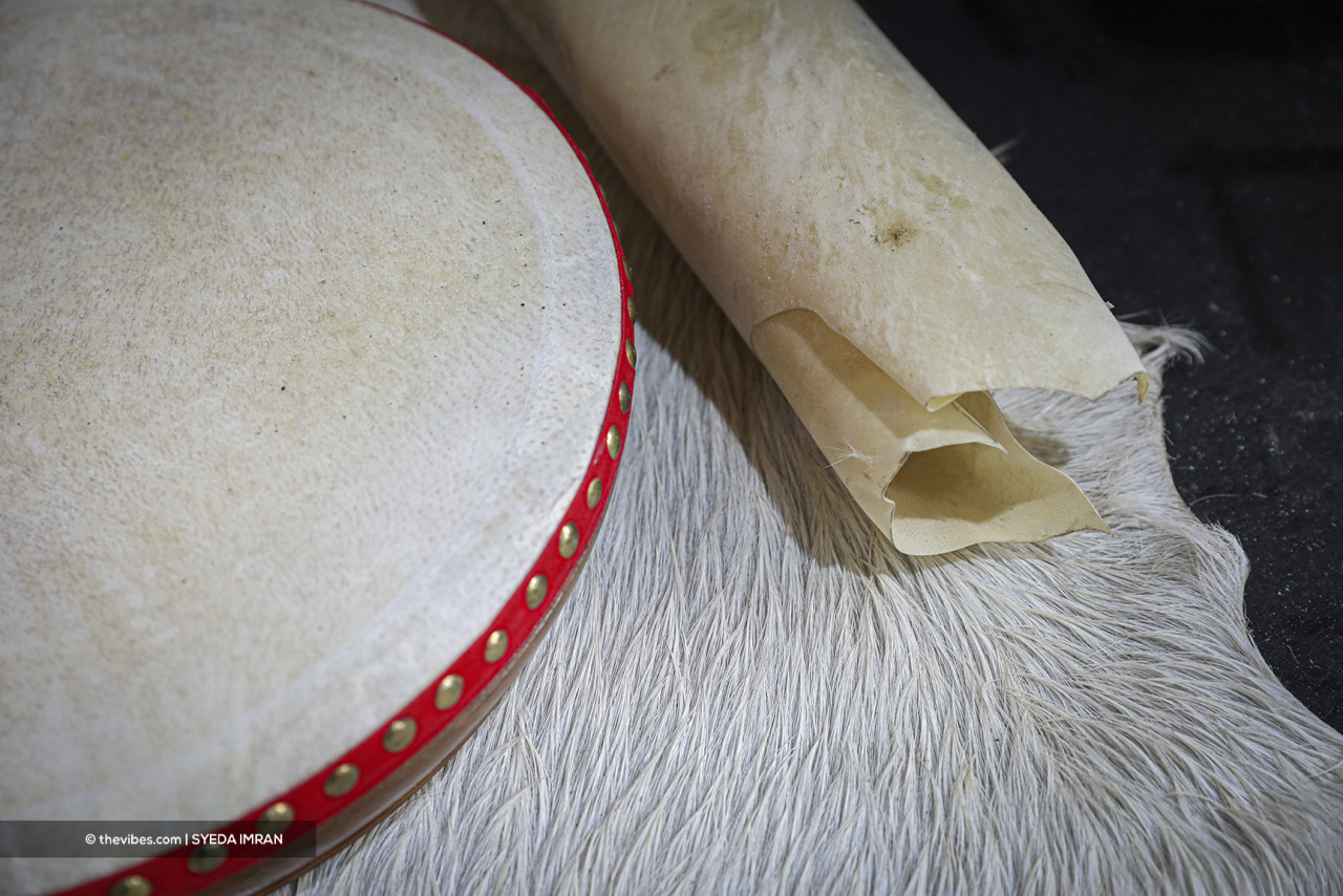 The drumhead used for kompang is mainly goatskin to get a more high-pitched sound. – SYEDA IMRAN/The Vibes pic