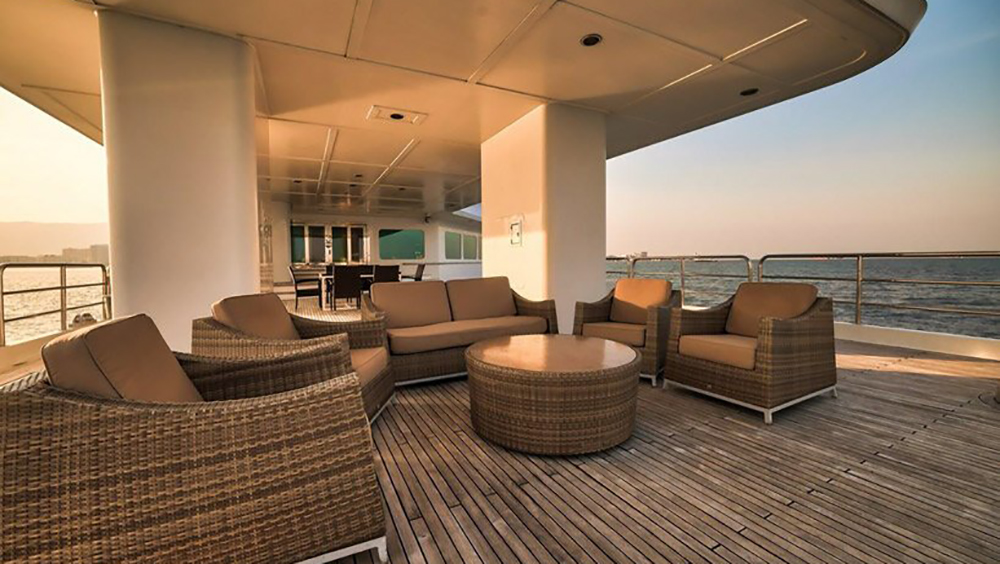The aft deck. – Raffles Yacht Group pic