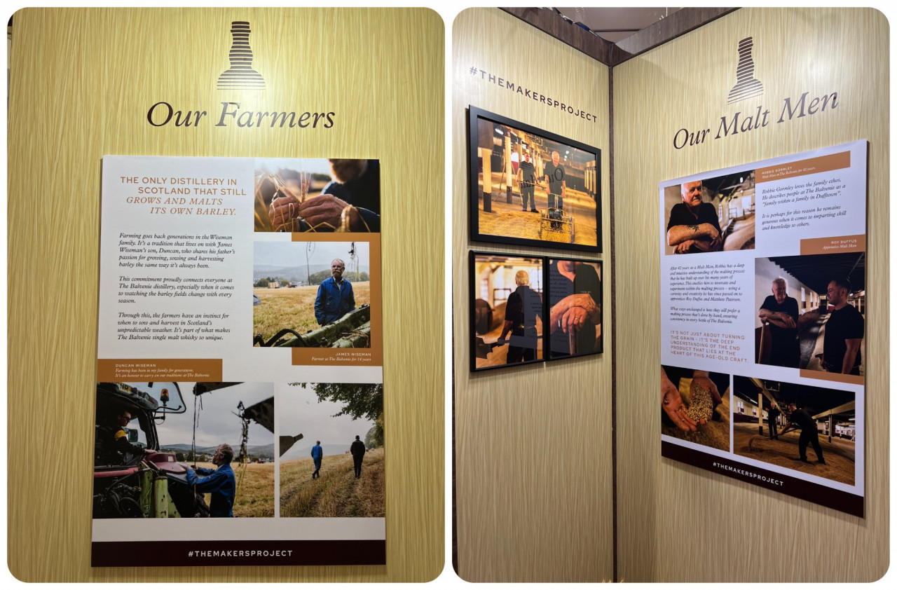 A closer look at some of the installation’s panels depicting the people behind the scenes who have worked at The Balvenie, some over decades. – Haikal Fernandez pic