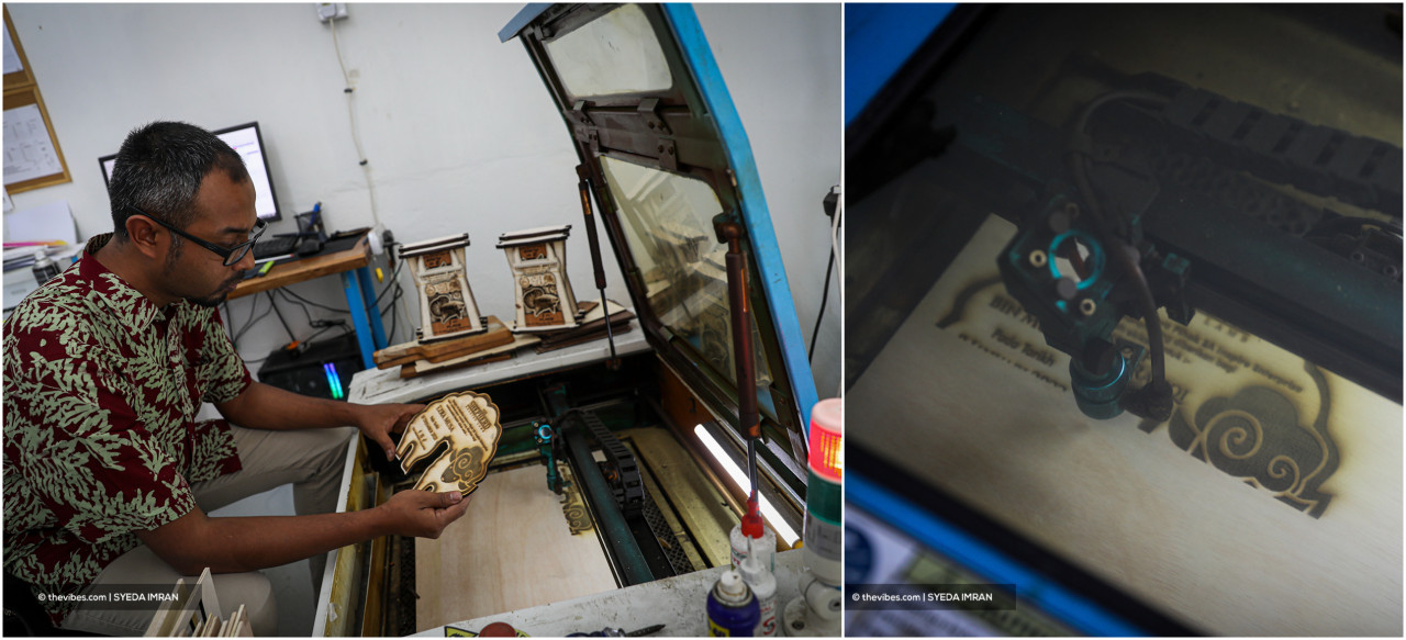 The 35-year-old entrepreneur recently received an incentive under the entrepreneur programme conducted by Kraftangan Malaysia made possible through Penjana. He is waiting for new machinery to arrive to help sustain his business. – SYEDA IMRAN/The Vibes pic