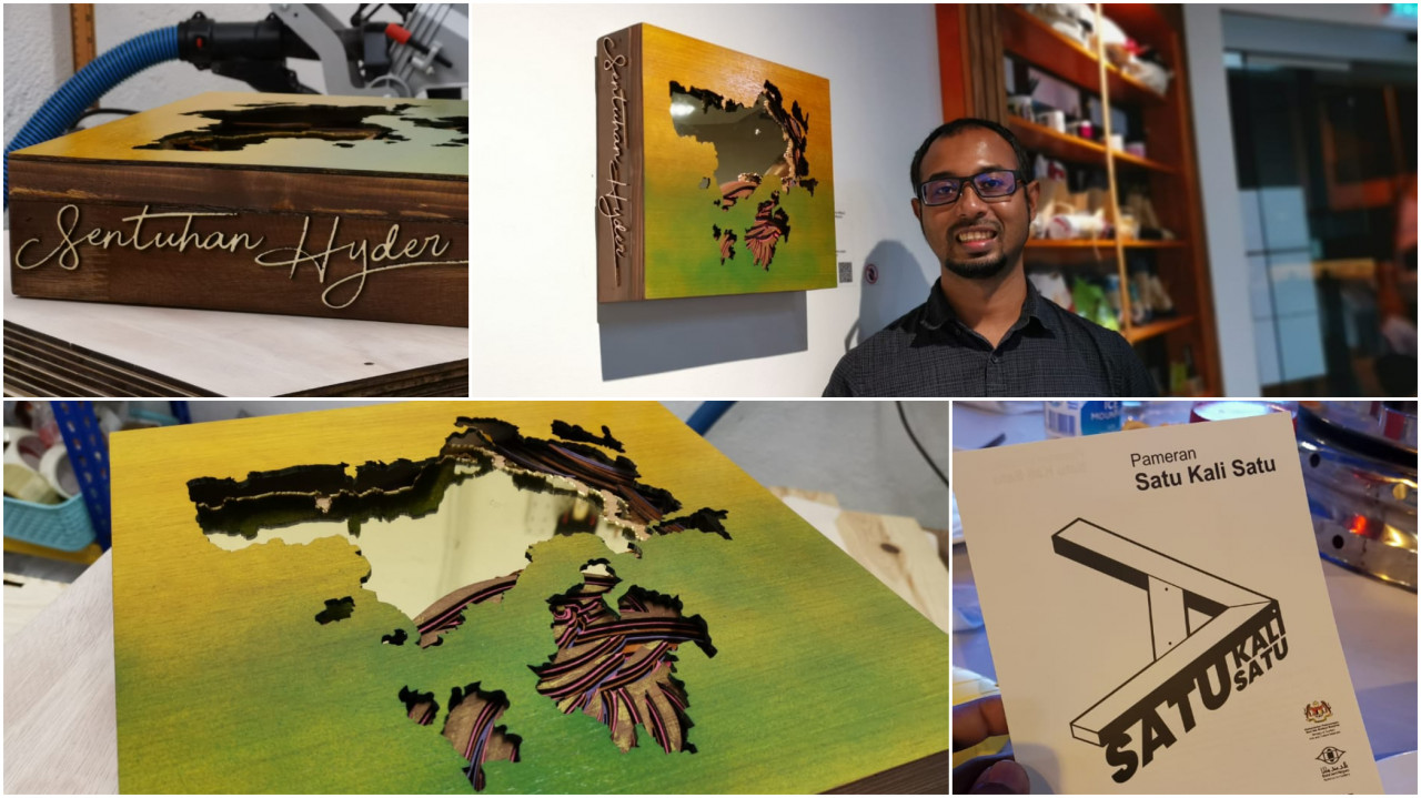 Ashraff’s work at Balai Seni Negara aka National Art Gallery’s ‘Satu Kali Satu’ exhibition held last year. The showcase is an experimental exhibition that opens up opportunities for artists to produce works of 1x1 scale. – Pic courtesy of Sentuhan Hyder