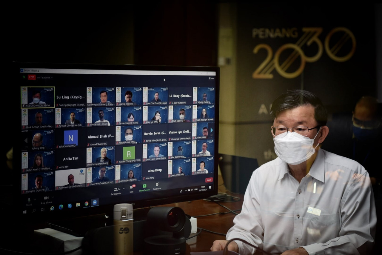Chow during the online launch of the Penang International Science Fair. – Facebook pic