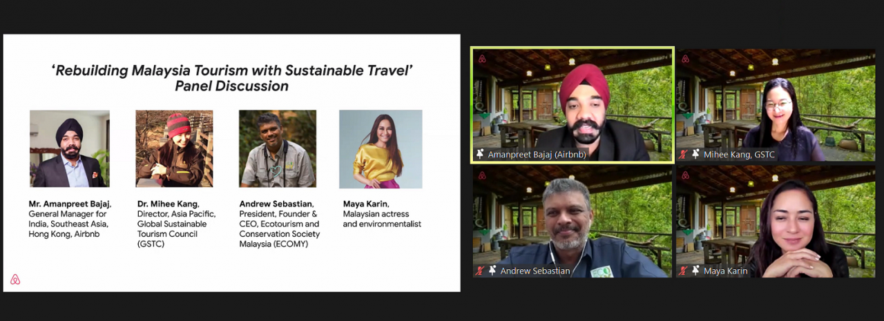 Panellists during the recent online discussion. – Airbnb pic