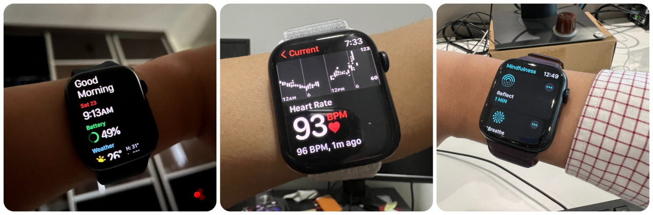 The Series 7 monitors several health factors, including heart rate, among others. It also has mental health reminders. – Haikal Fernandez pic