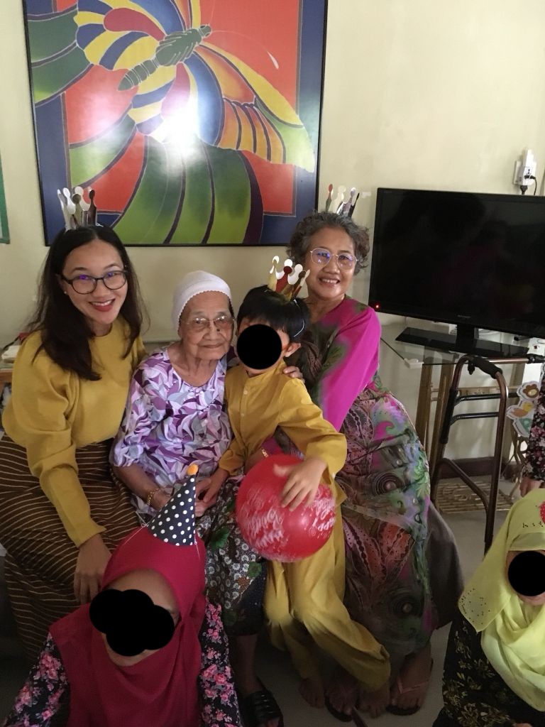 Adlyn visiting her grandmother in Kuching before lockdown. Her son cannot enter Sarawak when his great-grandmother died because he is not a citizen. – Pic courtesy of Adlyn Adam