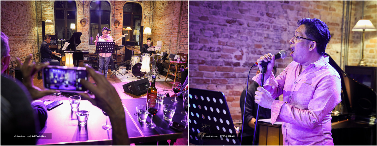 (Left) A patron recording the performance. (Right) Pusaka founder-director and The Vibes executive editor Eddin Khoo. – SYEDA IMRAN/The Vibes pic