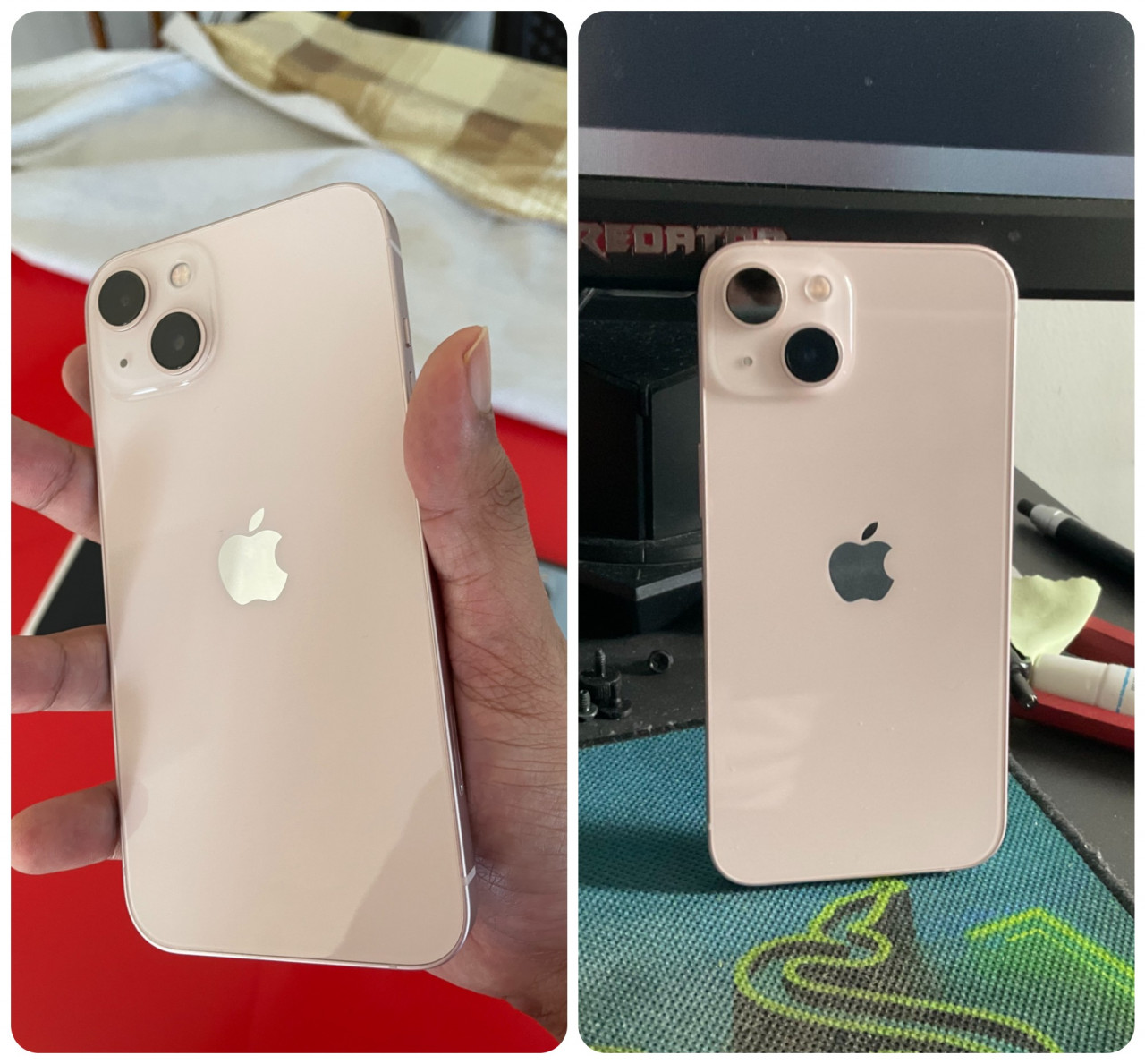 The pink exterior of the phone is quite dull and really depends on the viewing angle, in addition to the lighting of the room you’re in. – Haikal Fernandez pic