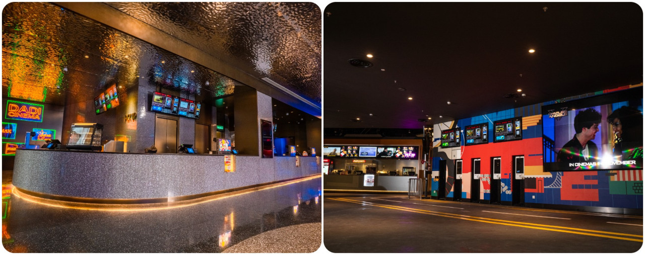 Dadi Cinema Pavilion Kuala Lumpur concession counter (left) and Da Men USJ ticket kiosks. – Dadi Cinema pix