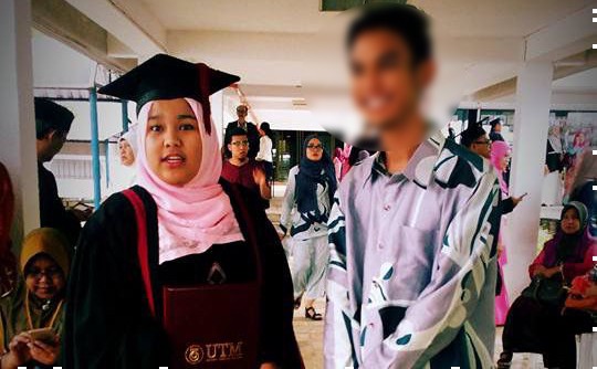 Siti Sarah on her graduation day. She recalls having a hard time assimilating in college life. – Pic courtesy of Siti Sarah