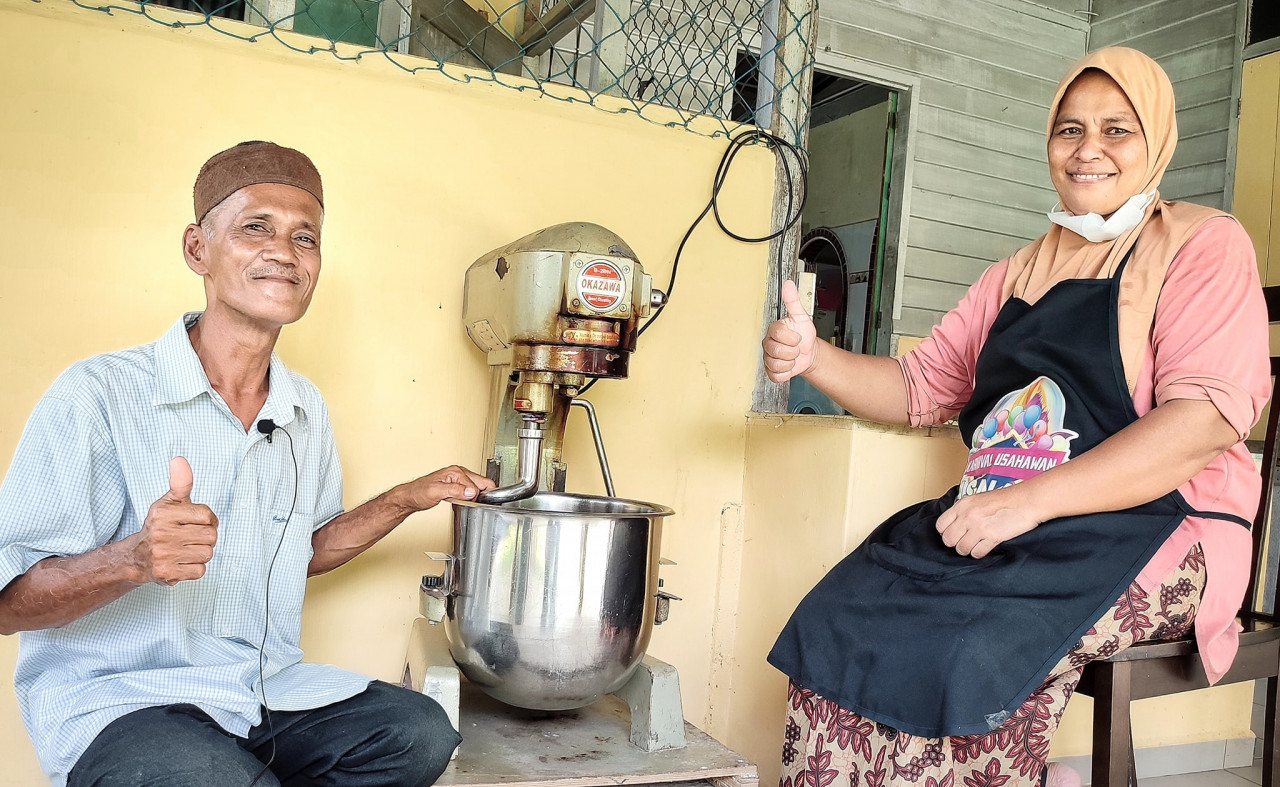 Among the equipment contributed by MUIP to further develop Othman's Laksa Pahang business in Pekan, Pahang. – Facebook pic