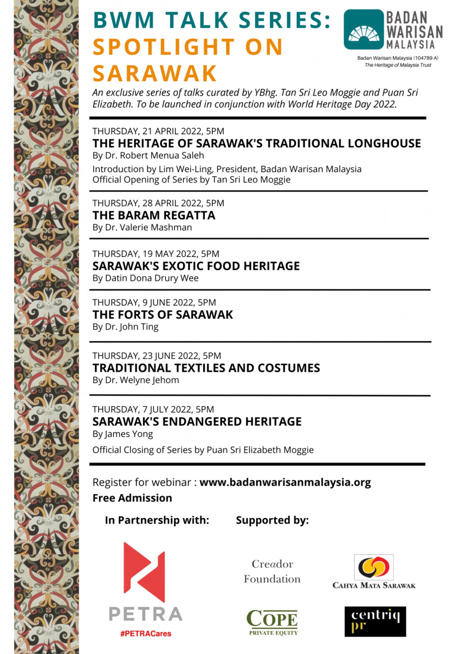 The #TokSarawak series will feature impressive guest speakers including Dr John Ting, Dr Welyne Jehom and James Yong.