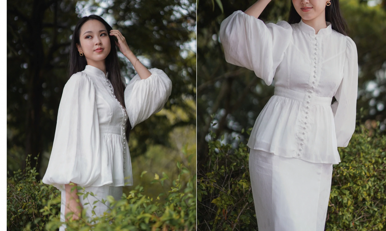 The Opal Kurung in Summer Snow from Zora Eid Capsule '22. – Zoradesigners.com pic