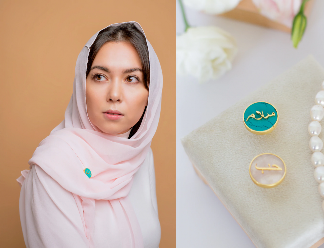 Fugeelah’s Brooches from the Peace & Power collection, a special collaboration with Malaysian actress Siti Saleha. – Diaguild.com pic