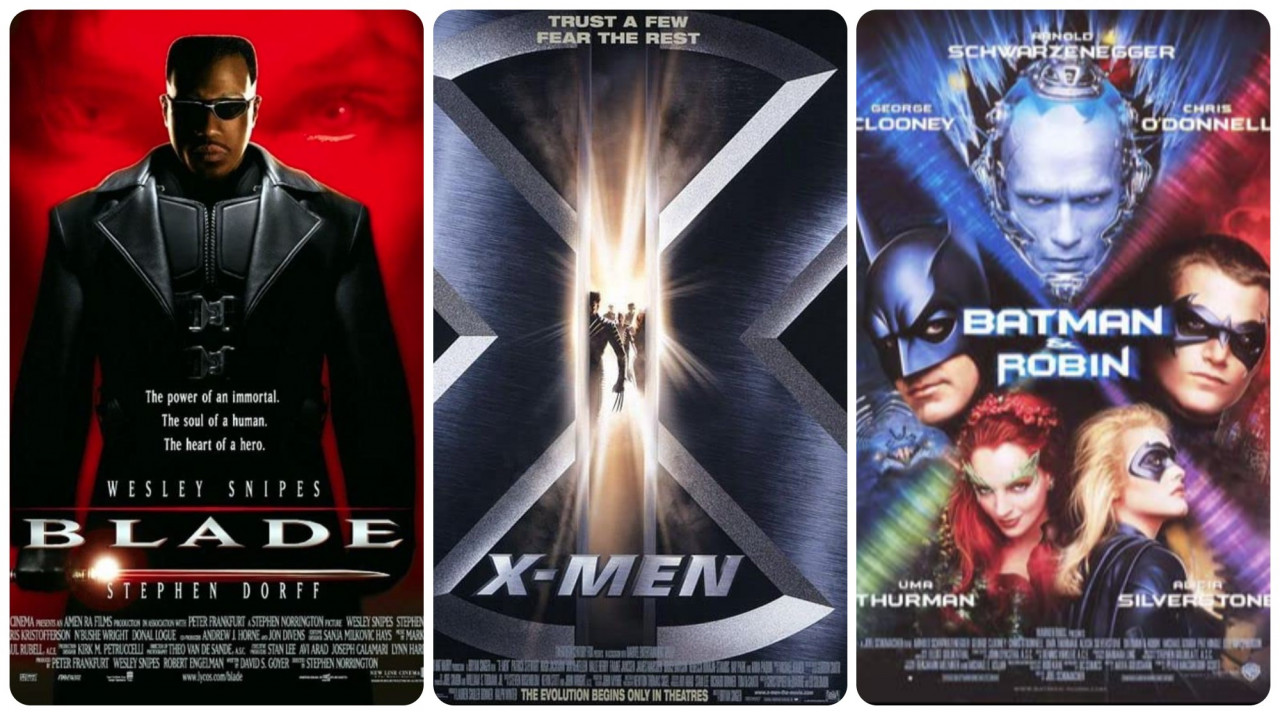 The good, the bad, and the garish. By the year 2000, Blade and X-Men typified where comic book movies were going, while Batman & Robin represented a dead end of a dominant franchise. – IMDB pics