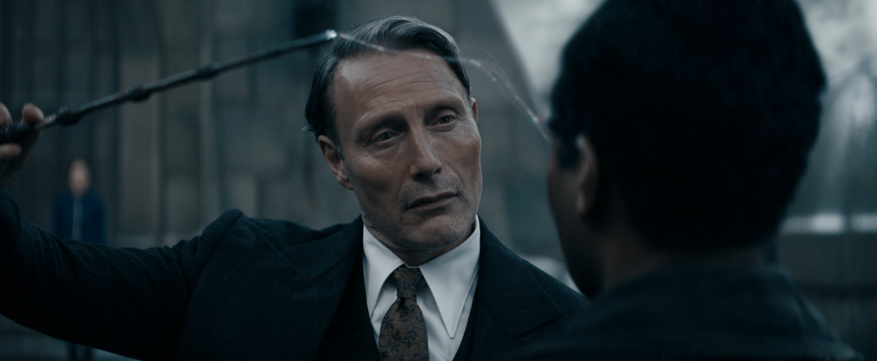 Mads Mikkelsen is great at playing villains, but once again Hollywood lets him down with a fairly boring character, except for his history with Dumbledore. – Pic courtesy of Warner Bros
