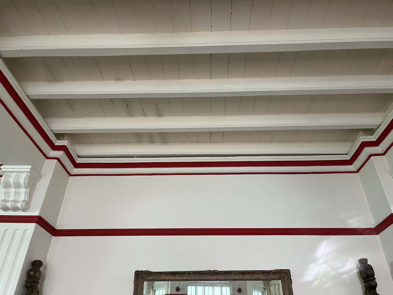 White ceilings with red lines, inspired by the Bomba building. – Rachel Yeoh pic
