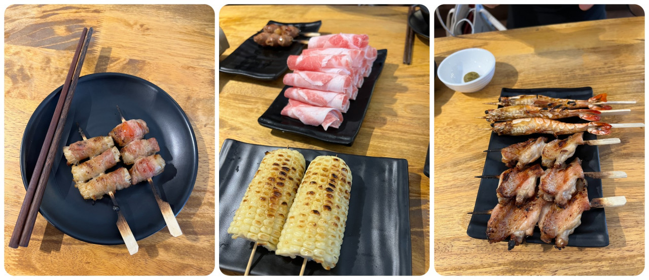 The range of skewers available at Tekku Izakaya, from pork belly yakitori, to grilled white corn, to chicken wings and prawns. – HAIKAL FERNANDEZ/The Vibes pic