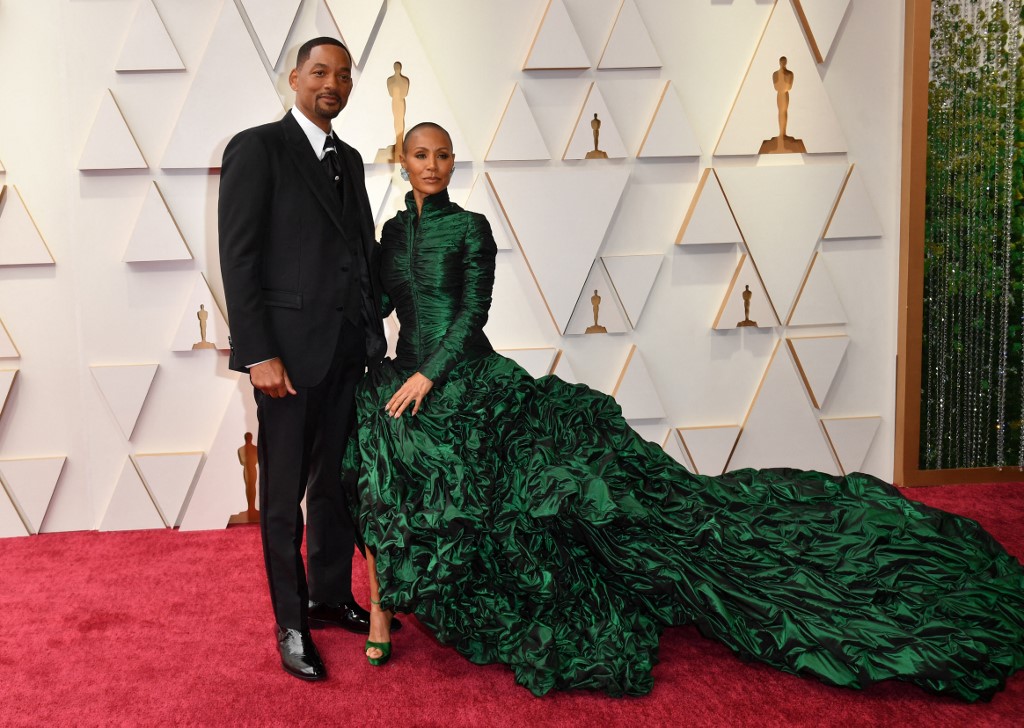 Will Smith and his wife actress Jada Pinkett Smith attending the 94th Oscars. – AFP pic