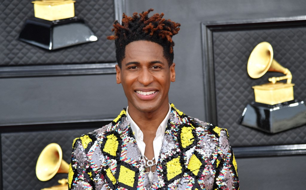 US singer Jon Batiste arriving for the 64th Annual Grammy Awards. – AFP pic