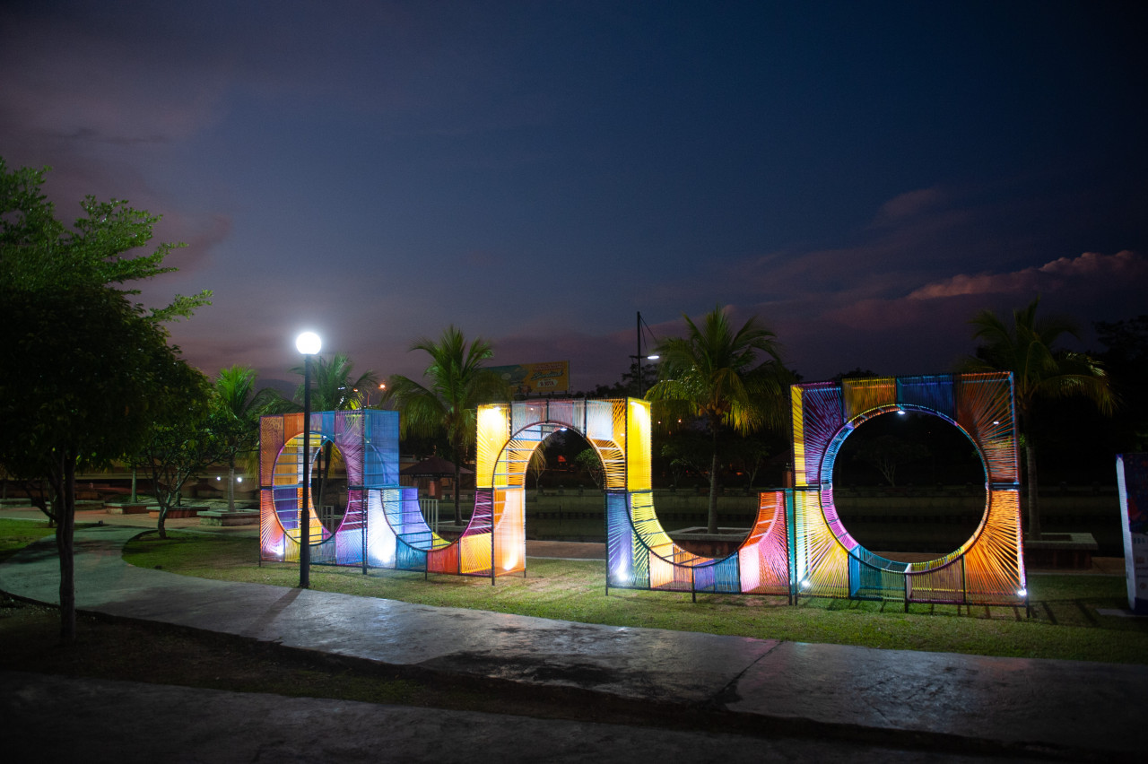 Public string art installation structure by Suzy Sulaiman. – Pic courtesy of River Lights 2022: Melaka