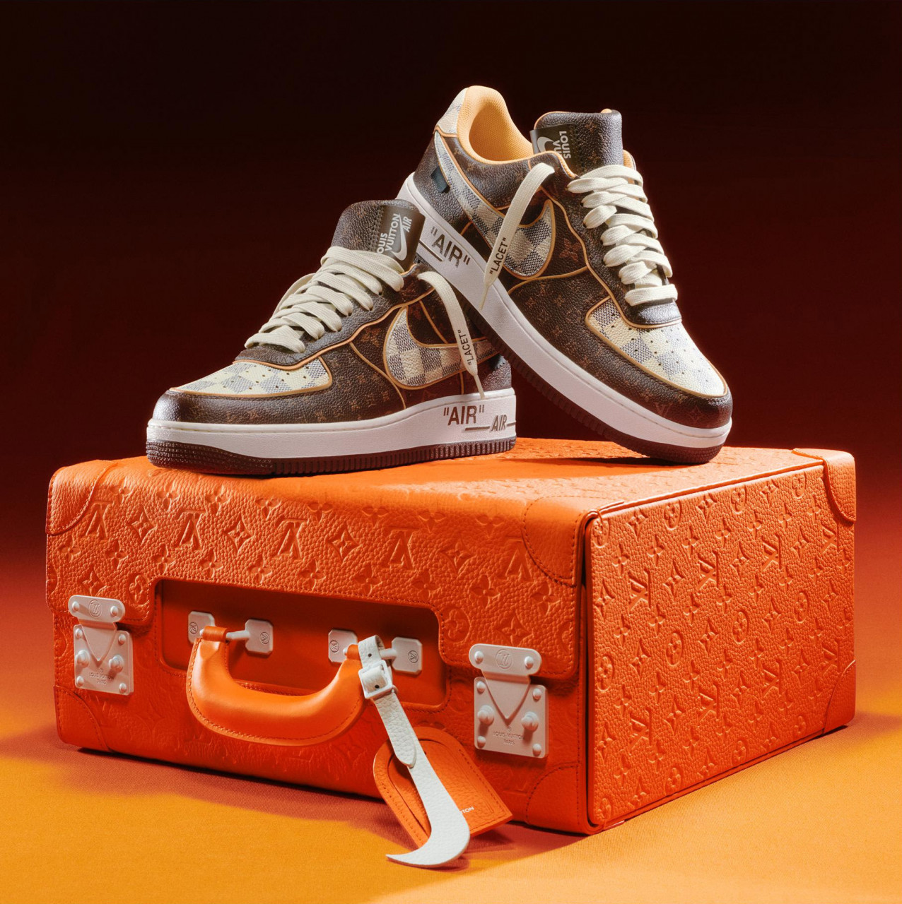Louis Vuitton is auctioning 200 pairs of Nike Air Force 1 trainers, designed by Abloh – with a starting price of US,000. – Pic courtesy of Sotheby's