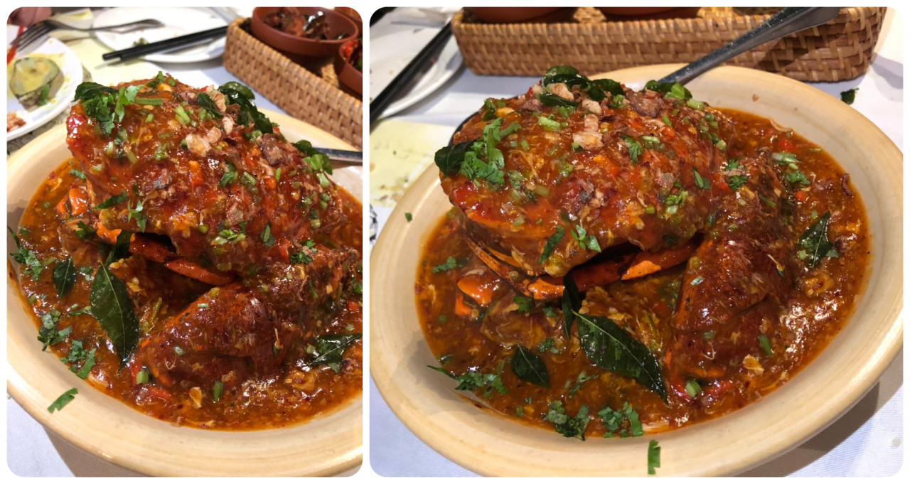That’s a chilli crab, there’s no two ways about it. Don’t expect to get out of this encounter with clean hands or a clean table. – The Vibes pic