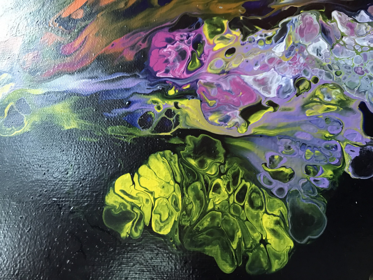 A close-up of one of Tina's fluid art pieces. – Rachel Yeoh pic