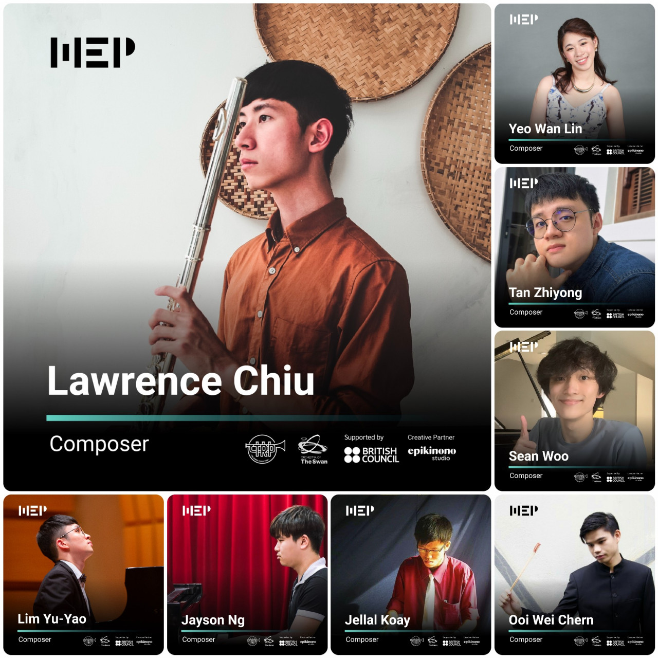 The eight Malaysian composers participating in the fellowship. – The Rondo Production pix
