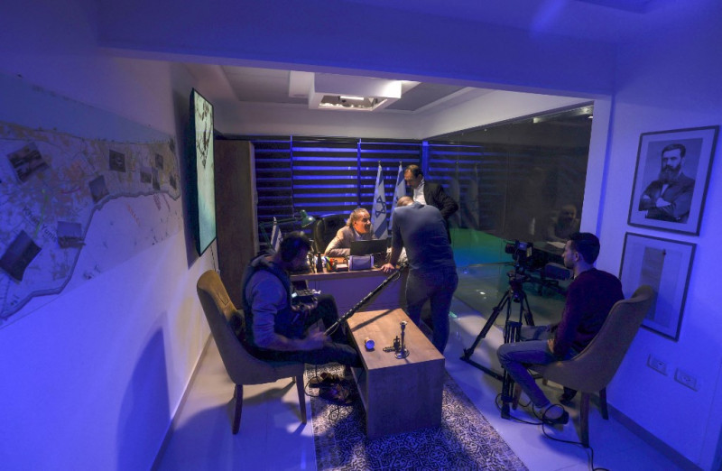 Gaza TV studio produces Hamas response to Israeli hit shows